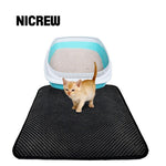 Foldable Cat Litter Mat EVA Double-Layer 3 Colors Cat Litter Trapper Mats with Waterproof Bottom Layer Bed Mat for Cats