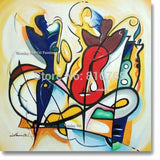 Handgeschilderd olieverfschilderij Picasso Abstract olieverfschilderij Modern canvas schilderij instrument Kunstkleuring voor