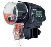 65mL automatisk fiskefoderautomat til akvarieautomater med foderautomat til kæledyrsfoder LCD-indikator indikerer fiskefoder