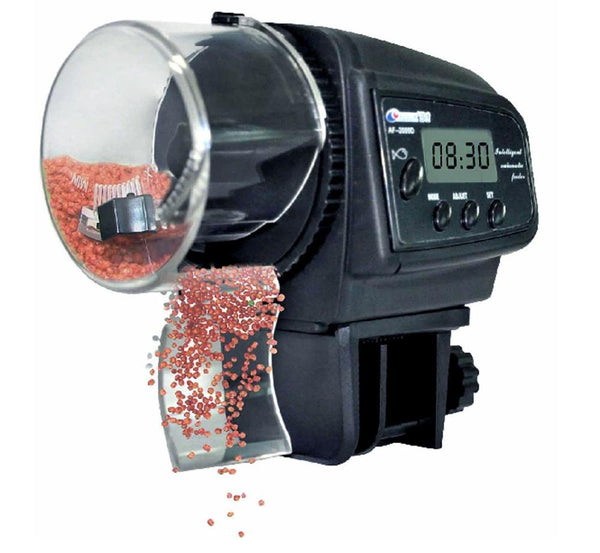 65mL Automatic Fish Feeder for Aquarium Fish Tank Auto Feeders with Timer Pet Feeding Dispenser LCD Indicates Fish Feeder