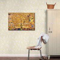 Wall Art Hand Painted Klimt Canvas Painting Klimt Golden Tree painting Wall art home decoration