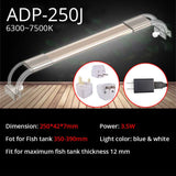 SUNSUN ADP Aquarium Led Lighting Clip-on Lampe for Aquarium 6500-7500K Ultratynne aluminiumslegeringslys Fisketanklamper