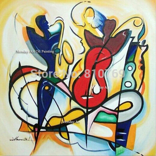 Hand Painted oil painting Picasso Abstract oil painting Modern Canvas painting instrument Art coloring for