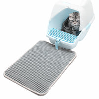 Tapis de litière pour chat pliable EVA double couche 3 couleurs tapis de trappeur de litière pour chat avec tapis de lit de couche inférieure imperméable pour chats