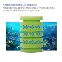Aquarium Filter Sponge Fish Tank Filter with Submersible Water Pump and Biochemical Sponge Filter for Water Circulation