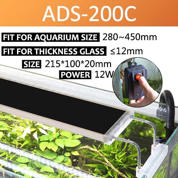 SUNSUN ADS Aquarium Lighting Plant LED Light Aquatic Chihiros 7500K Ultra Thin Aluminum Alloy Fish Tank Lamp 12W 18W 24W