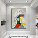 Figuras de Picasso pintadas a mano, pinturas al óleo abstractas, lienzo, arte de pared para decoración de pared del hogar