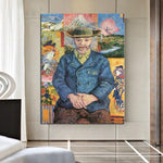 Hand Painted Van Gogh Oil Paintings Father Tang Ji Abstract Canvas Art Wall House Decor Murals