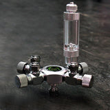 Akvarijný DIY rozdeľovač regulátora ventilu co2 s viaccestnými výstupmi Zliatina hliníka pre nádrž na CO2 akváriových rastlín