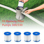 Remplacement de cartouche de filtre de piscine 2/4/8 pièces pour pompes de filtre Bestway 300/330 Kit de remplacement de pompe de cartouche de filtre à eau
