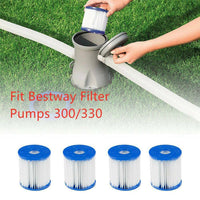 2/4/8 Uds reemplazo de cartucho de filtro de piscina para bombas de filtro Bestway 300/330 Kit de reemplazo de bomba de cartucho de filtro de agua