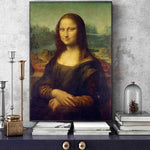 Pintados à mão Leonardo Da Vinci Famoso Sorriso de Mona Lisa Pinturas A Óleo Arte Da Parede Lona Lona