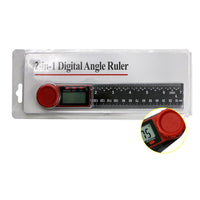 Găsitor de unghi digital 0-200mm Riglă Contor de unghi Inclinometru Instrument de măsurare 7 inci 360° Instrument de măsurare Goniometru cu electroni
