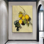 Monet Impression Branche de citrons peinte à la main 1883 Décorations de peinture à l'huile d'art abstrait