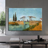 Hand Painted Oil Paintings Van Gogh Road with Cypress Wall Art Impressionist Decoration