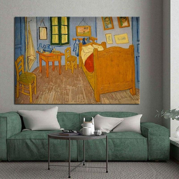 Hand Painted Van Gogh Famous Oil Painting Arles bedroom Canvas Wall Art Decoration