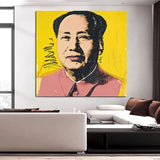 Hand Painted Oil Paintings Andy Warhol Mao Zedong Character Portrait Wall Art Canvas Decors