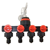 Connecteurs de tuyau d'eau à 4 voies Séparateurs de tuyau Adaptateur d'irrigation Connecteur de tuyau d'égouttement de jardin Accessoires de jardin Outils et équipement