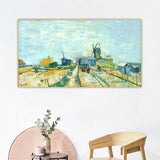 Handgemalt im Montmartre-Gemüsegarten Vincent Van Gogh handgemalte Ölgemälde abstrakte Raumdekorationen