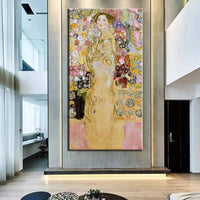 Clàssic pintat a mà de Gustav Klimt Tear Retrat de Maria Munk 1918 Pintura a l'oli abstracta Decoració d'habitació d'art de paret