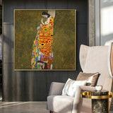 Classico dipinto a mano Gustav Klimt Hope 2 Pittura a olio astratta su tela Decorazione della stanza di arte moderna