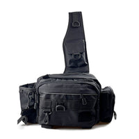Bolsa de equipamento de pesca com cinto ajustável pano Oxford acampamento ao ar livre mochilas de cintura mochila montanhismo pochete