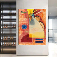 Rankomis tapytas modernus Wassily Kandinsky kituose maždaug 1928 m. aliejiniais paveikslais Sienų menas gyvenimui