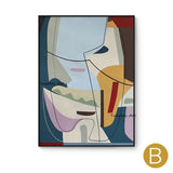 Ručně malované abstraktní olejomalby Umělecké nástěnné plátno Moderní Picasso Figurové Line Plakáty Home Mural Decoration