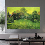 Hand Painted A park with weeping willows is a poets garden Oil Painting Van Gogh Famous Artworks Wall Art Nordic