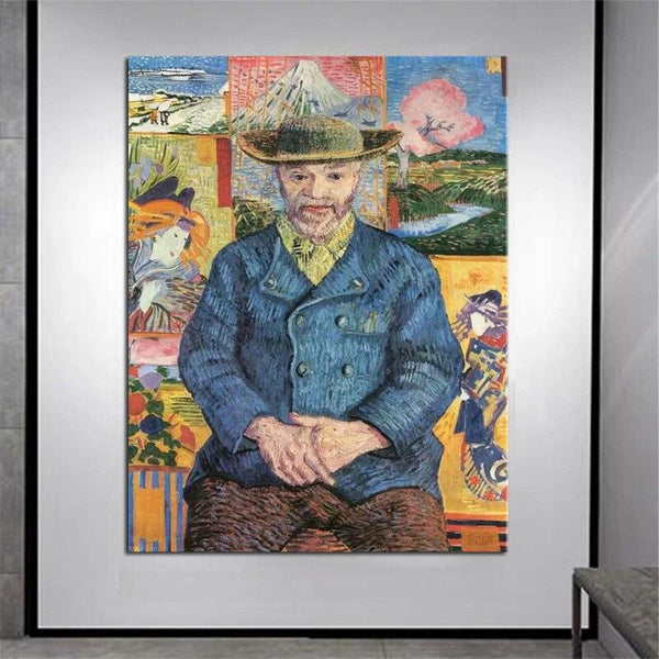 Hand Painted Van Gogh Oil Paintings Father Tang Ji Abstract Canvas Art Wall House Decor Murals