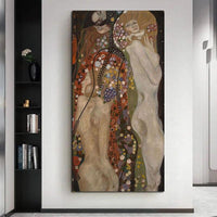 Gustav Klimt Serps d'aigua II Pintures a l'oli pintades a mà Mida llenç d'habitació