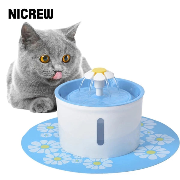1.6L Pet Automatic Water Fountain Electric Cats Dog Drinking Feeder Bowl Mute Dog Cat Water Dispenser Pets Drinker Feeder