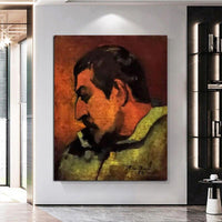 Paul Gauguin El Boyalı Yağlıboya Bir arkadaşına Otoportre Daniel Figürü Klasik Retro Soyut Duvar Sanatı