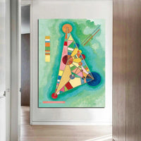 Χειροποίητη Αφηρημένη Vintage Τρίγωνο Wassily Kandinsky 1927 Διάσημη ελαιογραφία Δωμάτιο τέχνης τοίχου