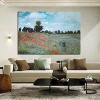Håndmalet Monet Impression Valmuer Abstrakt oliemaleri Arts Decoration