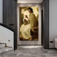 Manu Painted Classic Vintage Bibens Water Girl Oil Paintings Da Vinci Wall Art for Home
