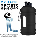 2.2L Sport Water Bottle Large Capacity Gym Training Water Jug 74oz Half Gallor Portable Outdoor Travel Cycling Kettle Leak-Proof