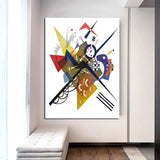 Hand Painted Abstract Vintage Wassily Kandinsky Famous Oil Painting Wall Art