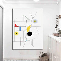 Hand Painted Wassily Kandinsky Geometry Line Abstract Canvas Art Painting on Wall Art Decor