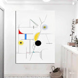 Rankomis tapytas Wassily Kandinsky geometrijos linijos abstrakčios drobės meno tapyba ant sienos meno dekoro