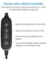 ClassicLED G2 RGB Balıkçılık Işık Akvaryum LED Aydınlatma Işıkları Lamba Akvaryum için Tam Spektrum Balık Tankı Lambaları 30-43 cm