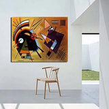 Håndmalede moderne Wassily Kandinsky Quark-gluon plasma- og tunge oliemalerier Vægkunst til Living