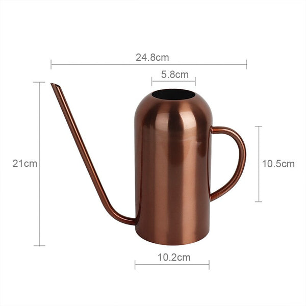 1500ML Stainless Steel Watering Can Household Pot Kettle Gardening Tools Long Mouth Watering Pot Sprinkling for Plant Flower