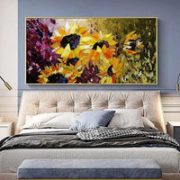Modernes abstraktes handgemaltes Blumen-Van-Gogh-Sonnenblumengemälde auf Leinwand, Kunst-Poster, Dekoration