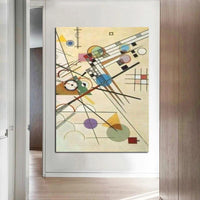 Wassily Kandinsky Pintures a l'oli pintades a mà Decoració de lona d'art de paret abstracte moderna