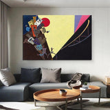 Pinturas a óleo abstratas pintadas à mão, famosas telas de Wassily Kandinskys, presentes de arte