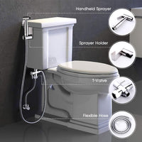 Handheld Toilet Bidet Sprayer Set Anal Vagina Flushing Hygienic Shower Spray Gun Stainless Steel Hand Bidet Faucet Toilet Shower
