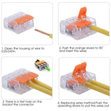28/32/75pcs Wire Connectors Universal Compact Push-in Electrical Wire Terminal Fast Wiring Cable Connectors Terminal Block