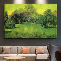 Handgemaltes Ölgemälde „Ein Park mit Trauerweiden ist ein Dichtergarten“ von Van Gogh, berühmte Kunstwerke, Wandkunst im nordischen Stil