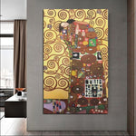 Il classico dipinto a mano di Gustav Klimt incontra l'﹝Complemento﹞Arte della pittura a olio astratta